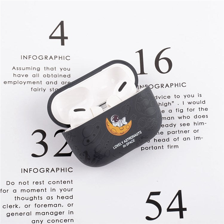 For Apple AirPods Pro Water Transfer Printing TPU Earphone Charging Case Anti-fall Protective Cover - Checker