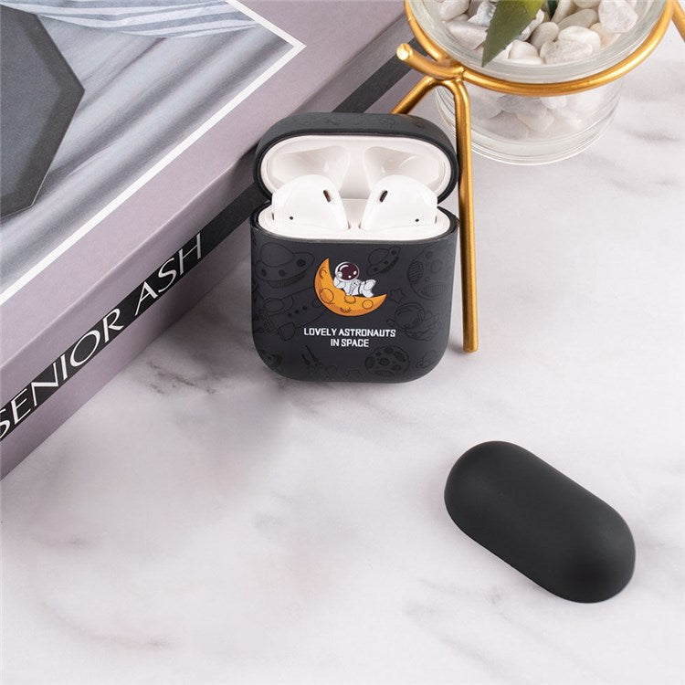 For Apple AirPods with Wireless Charging Case (2019) / AirPods with Charging Case (2019) / (2016) TPU Earphone Charging Case Water Transfer Printing Protective Cover - Checker