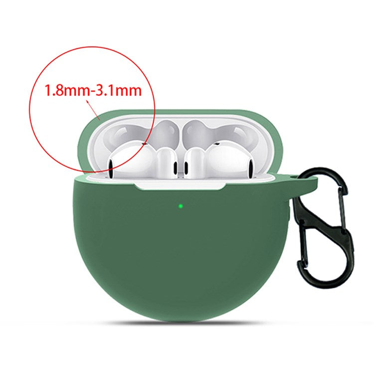 Waterproof Silicone Case for Huawei FreeBuds 4 / 4E Earphone Protective Cover with Hook - White