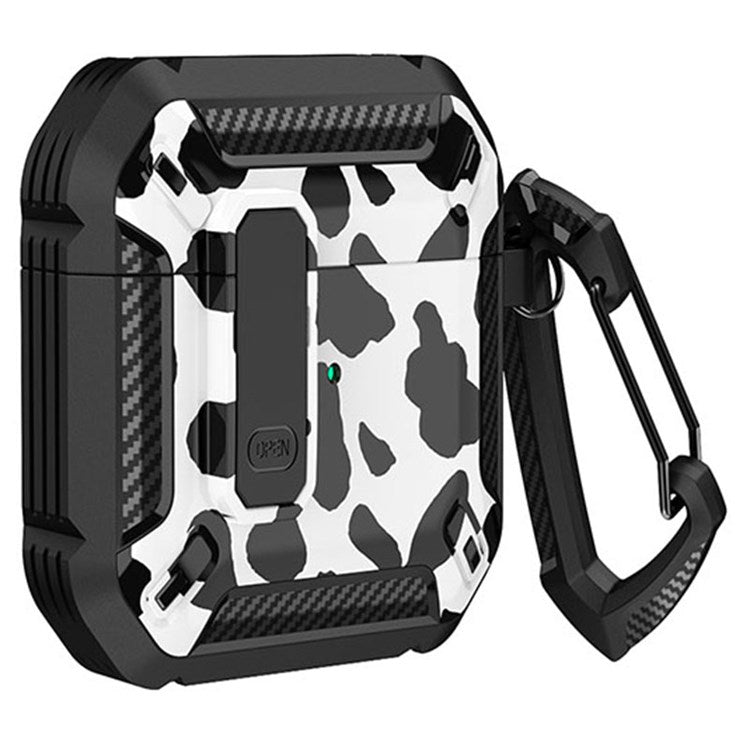 For Apple AirPods with Charging Case (2016) / (2019) / AirPods with Wireless Charging Case (2019) Protector Bluetooth Earphone Case Soft TPU+PC Shockproof Cover - Cow