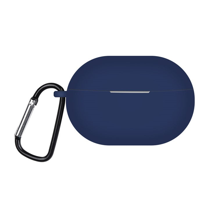 Silicone Case for Huawei FreeBuds Pro 2 All-inclusive Protection Earphone Case Bluetooth Headset Cover with Anti-Lost Buckle - Dark Blue