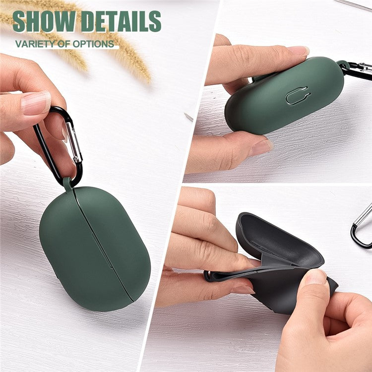 Silicone Case for Huawei FreeBuds Pro 2 All-inclusive Protection Earphone Case Bluetooth Headset Cover with Anti-Lost Buckle - Green