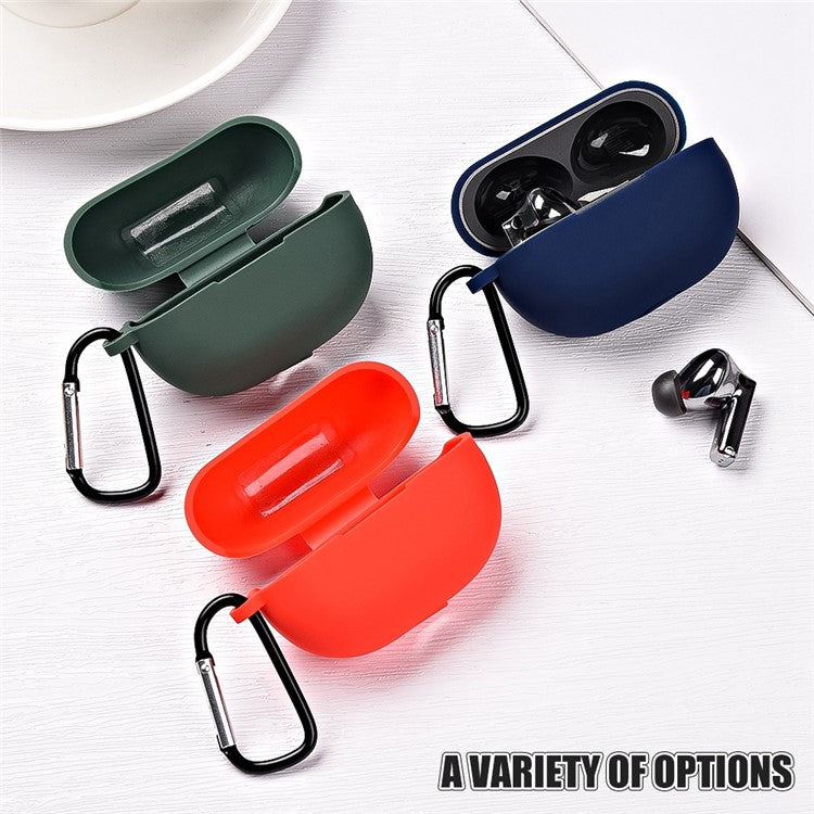 Silicone Case for Huawei FreeBuds Pro 2 All-inclusive Protection Earphone Case Bluetooth Headset Cover with Anti-Lost Buckle - Green