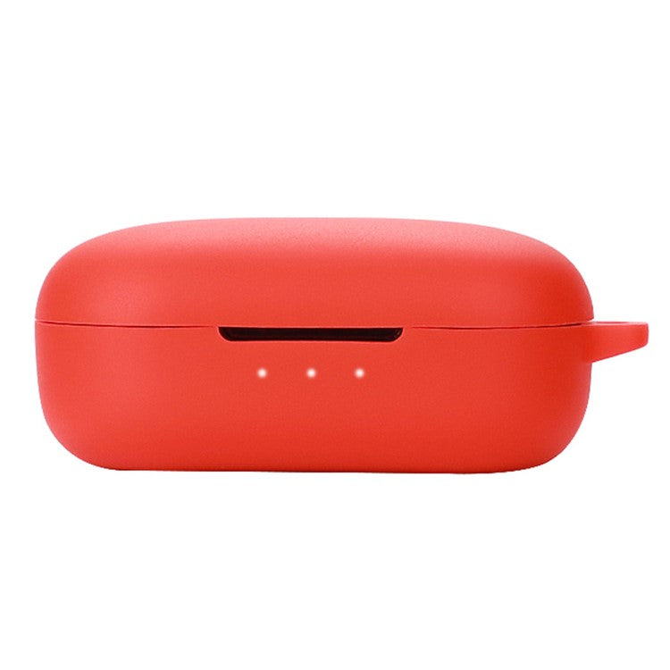 For Haylou GT3 Shockproof Bluetooth Headphone Silicone Case Precise Cutout Earphone Protective Cover with Buckle - Red