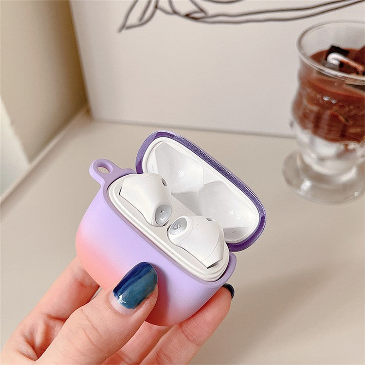 For SoundPEATS Air3 Gradient Frosted Hard PC Protective Case Bluetooth Earphone Anti-dust Anti-drop Cover - Purple / Orange