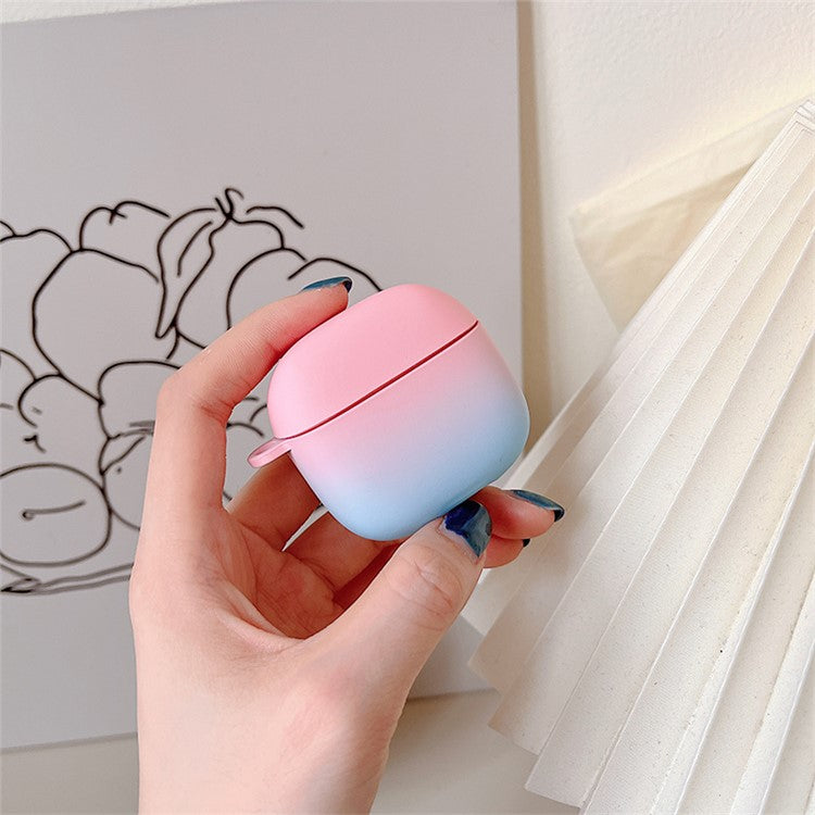 For SoundPEATS Air3 Gradient Frosted Hard PC Protective Case Bluetooth Earphone Anti-dust Anti-drop Cover - Pink / Blue