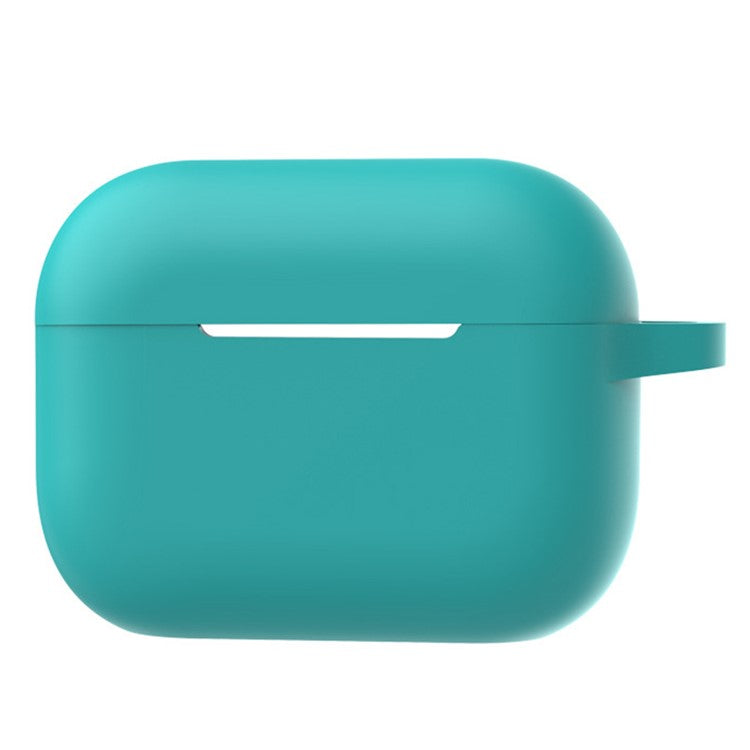 A1 For AirPods Pro 2 Silicone Protective Case Bluetooth Earphone Flat Bottom Anti-drop Cover with Ring Buckle - Lake Blue