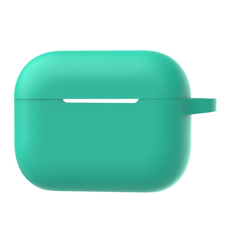 A1 For AirPods Pro 2 Silicone Protective Case Bluetooth Earphone Flat Bottom Anti-drop Cover with Ring Buckle - Cyan