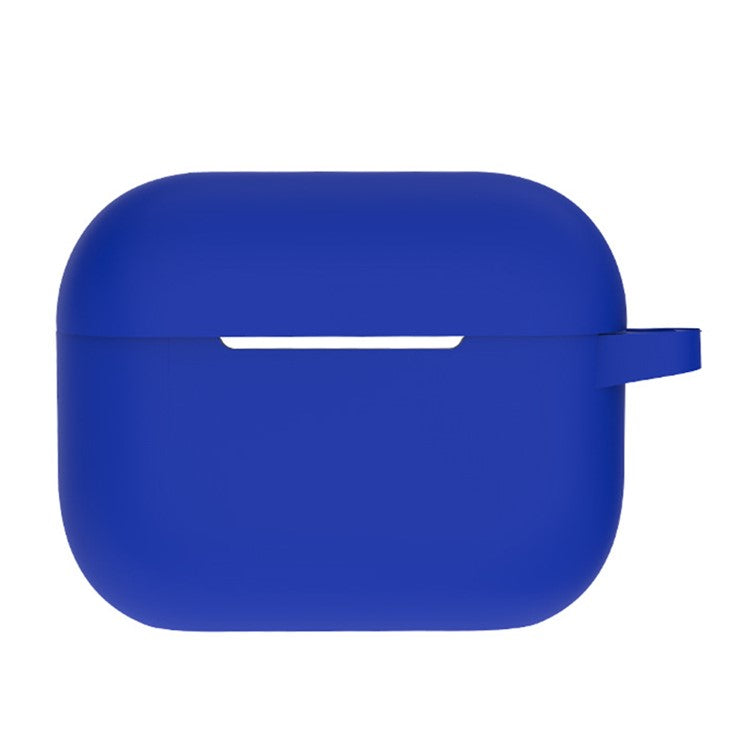 A1 For AirPods Pro 2 Silicone Protective Case Bluetooth Earphone Flat Bottom Anti-drop Cover with Ring Buckle - Blue