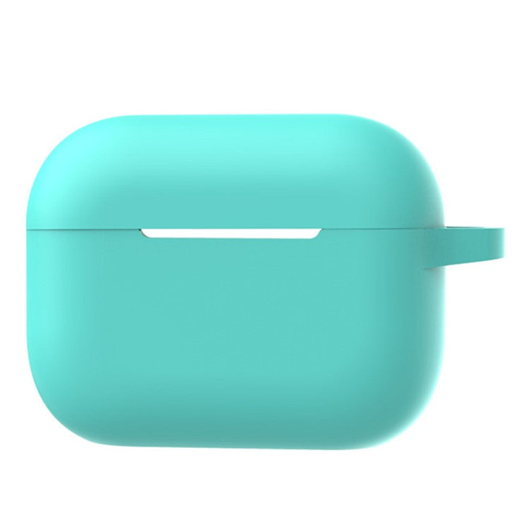 A1 For AirPods Pro 2 Silicone Protective Case Bluetooth Earphone Flat Bottom Anti-drop Cover with Ring Buckle - Mint Green