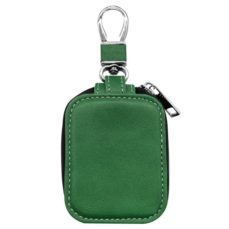 For Apple AirPods 3  /  AirPods Pro 2  /  AirPods Pro Carrying Case PU Leather Storage Pouch Bag with Keychain - Green