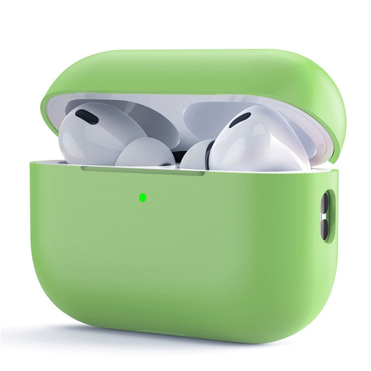 For AirPods Pro (Gen 2) (USB-C) / AirPods Pro 2 Earphone Case Separating Case Design Shockproof Soft Silicone Cover - Matcha Green