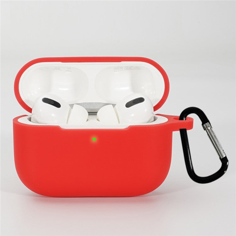 3 in 1 For Apple AirPods Pro 2 Portable Protective Case Set Earbuds Soft Silicone Protector Kit with Keychain  /  Anti-lost Neck Strap - Midnight Green