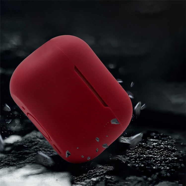 For AirPods Pro 2 Bluetooth Earphone Flexible Silicone Protective Case Anti-drop Anti-scratch Cover - Red