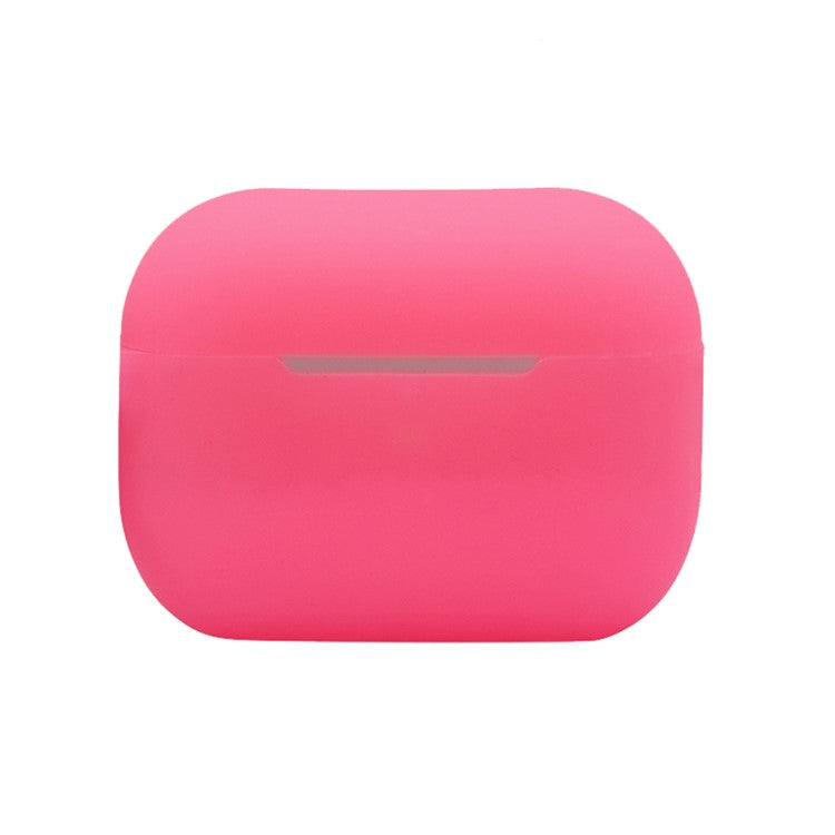 For AirPods Pro 2 Bluetooth Earphone Flexible Silicone Protective Case Anti-drop Anti-scratch Cover - Luminous Pink