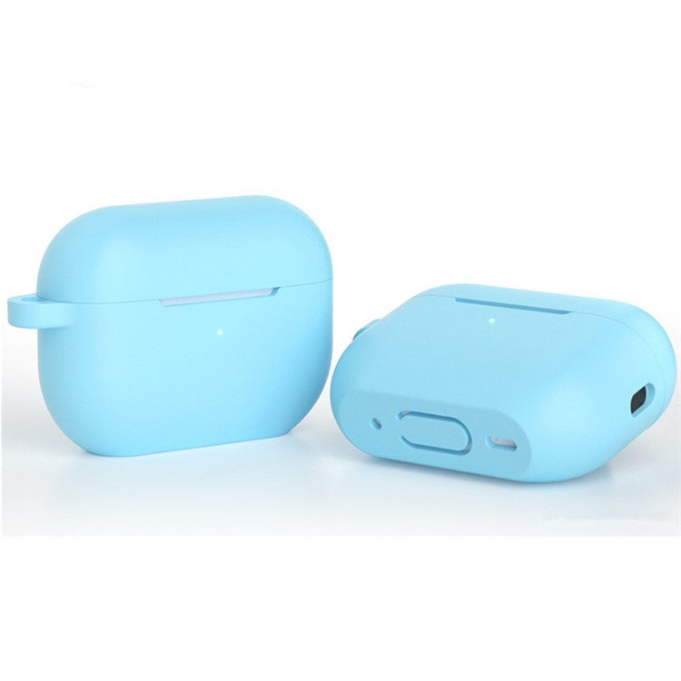 For AirPods Pro 2 Bluetooth Earphone Flat Bottom Silicone Protective Case Anti-scratch Anti-drop Cover - Blue