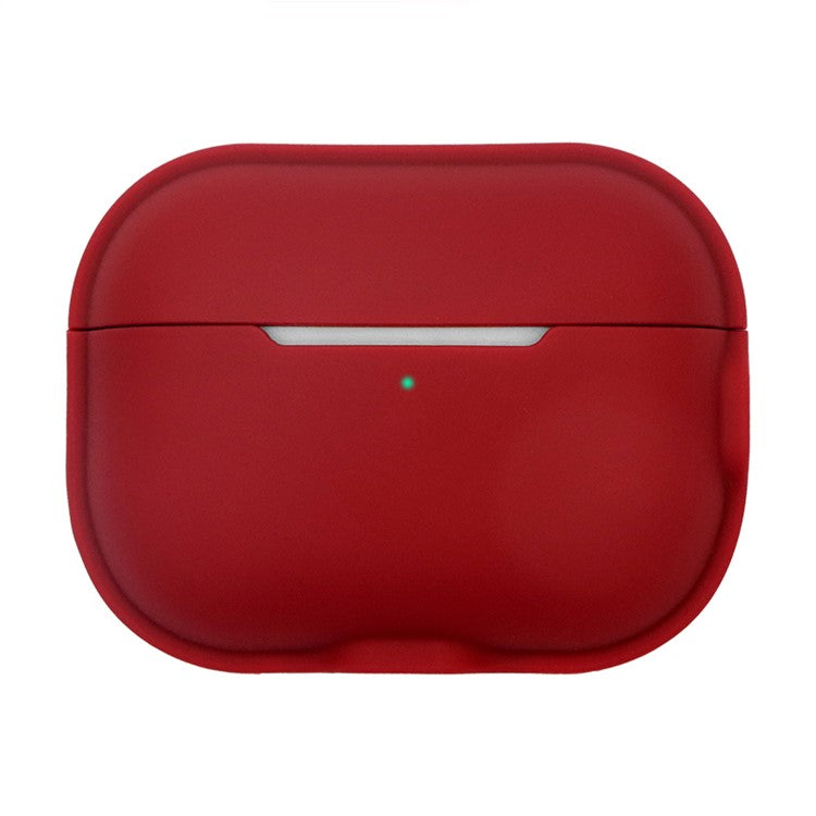 For AirPods Pro 2 Charging Case Cover Anti-Fall Silicone Case Bluetooth Headset Protector - Wine Red