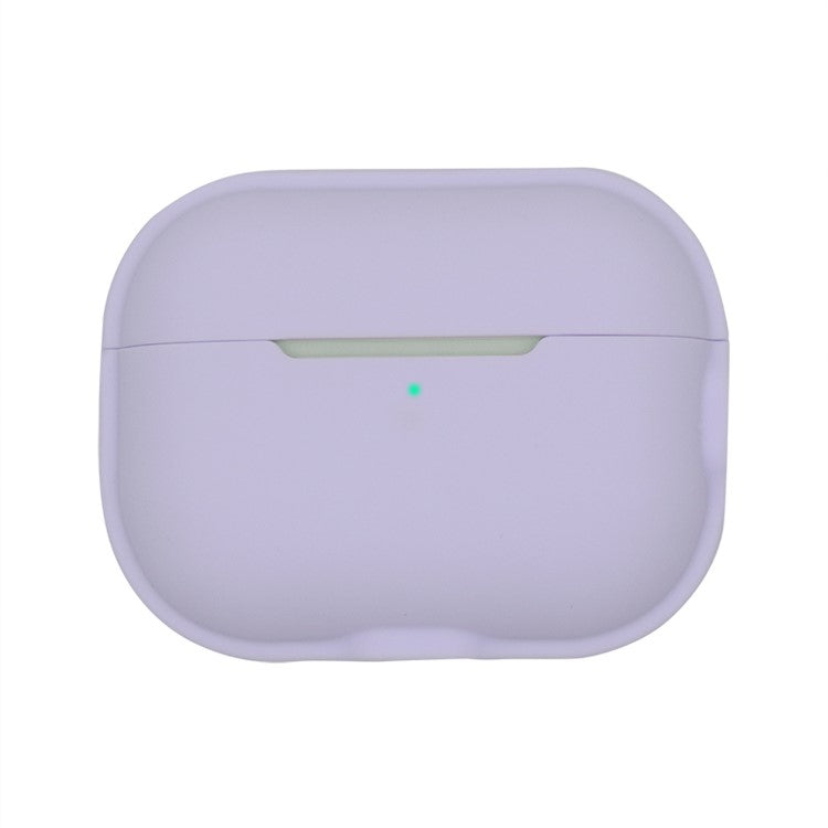 For AirPods Pro 2 Charging Case Cover Anti-Fall Silicone Case Bluetooth Headset Protector - Light Purple