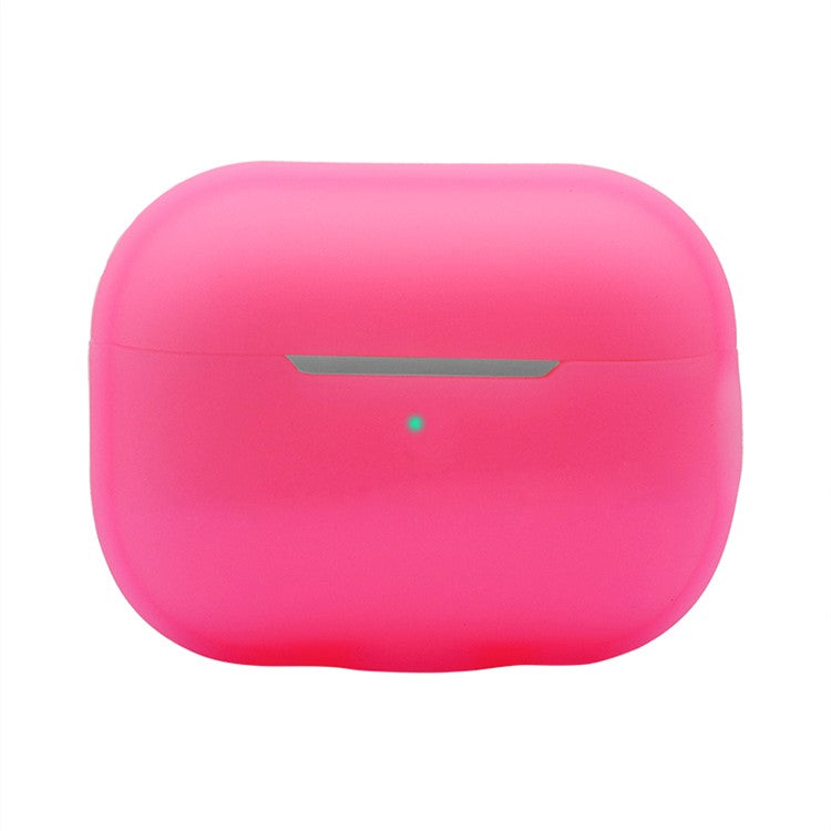 For AirPods Pro 2 Charging Case Cover Anti-Fall Silicone Case Bluetooth Headset Protector - Luminous Pink