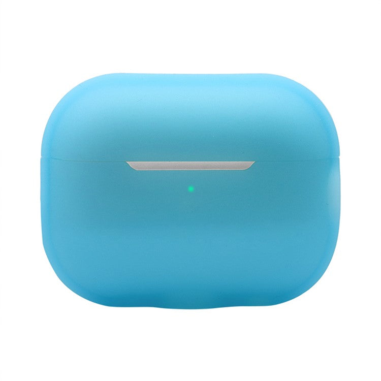 For AirPods Pro 2 Charging Case Cover Anti-Fall Silicone Case Bluetooth Headset Protector - Luminous Blue