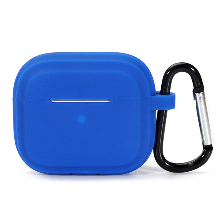 For AirPods Pro 2 Earphone Case Shock Resistant Soft Silicone Cover with Anti-Lost Carabiner - Blue