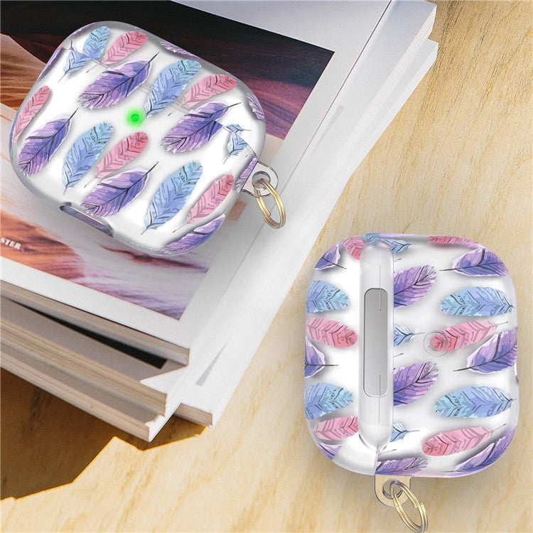 AHASTYLE PT142-3 for Apple AirPods 3 Anti-drop Earphone Case Pattern Printing Earbud Charging Box Two-Piece Design TPU Cover with Carabiner - Dessert