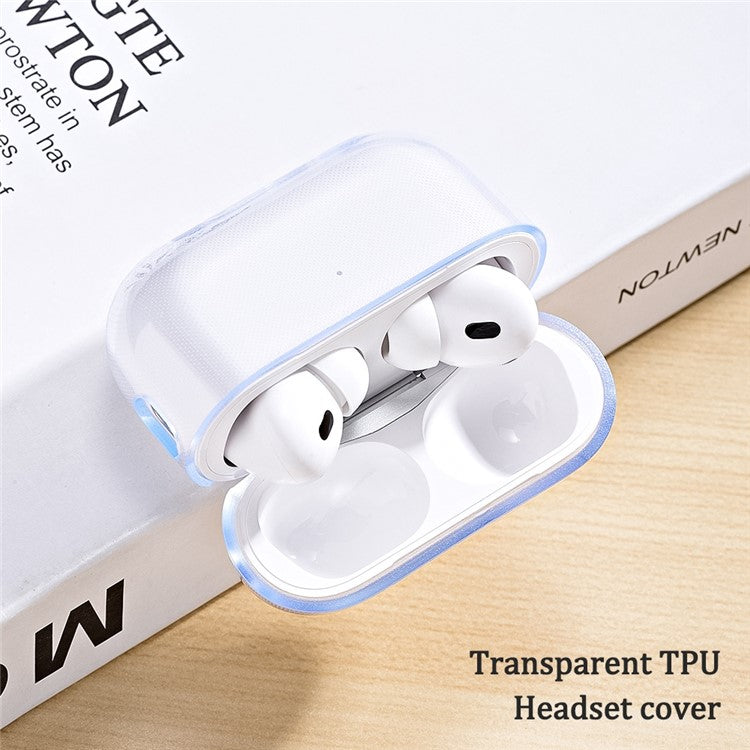 For AirPods Pro (Gen 2) (USB-C) / Pro 2 Transparent Soft TPU Protective Case TWS Bluetooth Earphone Anti-drop Cover