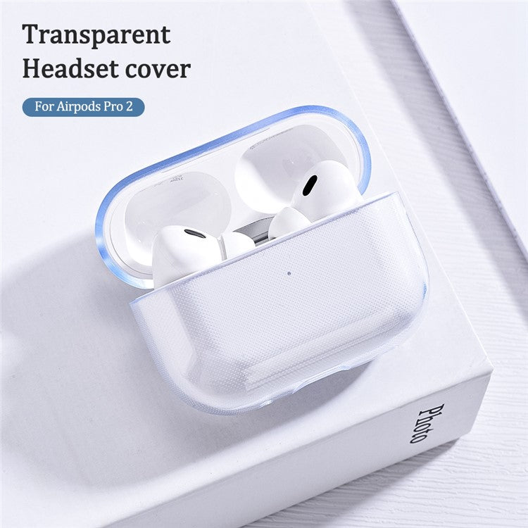 For AirPods Pro (Gen 2) (USB-C) / Pro 2 Transparent Soft TPU Protective Case TWS Bluetooth Earphone Anti-drop Cover