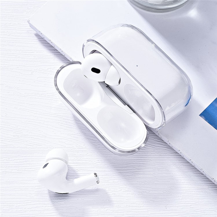 For AirPods Pro (Gen 2) (USB-C) / Pro 2 Transparent PC Protective Case Wireless Earphone Anti-dust Anti-drop Cover