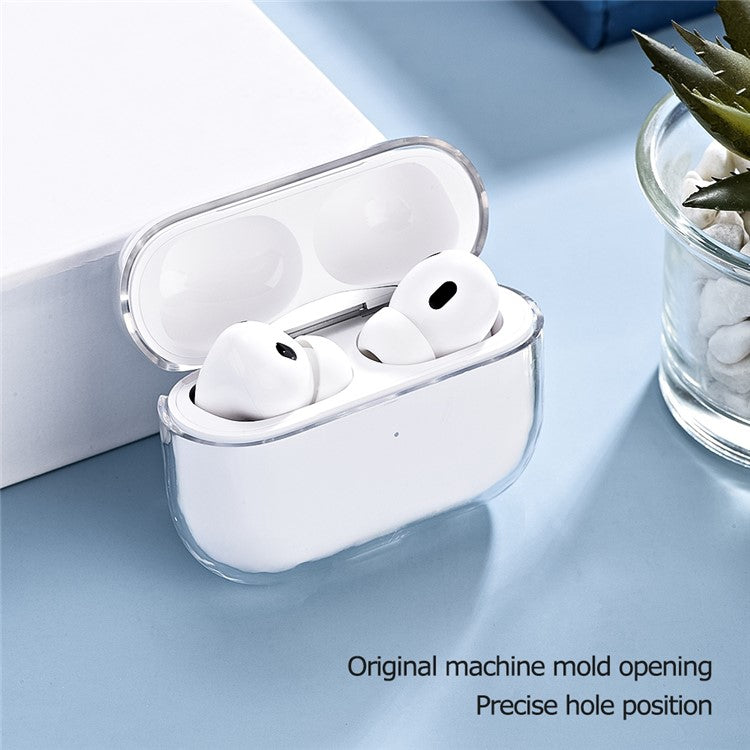 For AirPods Pro (Gen 2) (USB-C) / Pro 2 Transparent PC Protective Case Wireless Earphone Anti-dust Anti-drop Cover