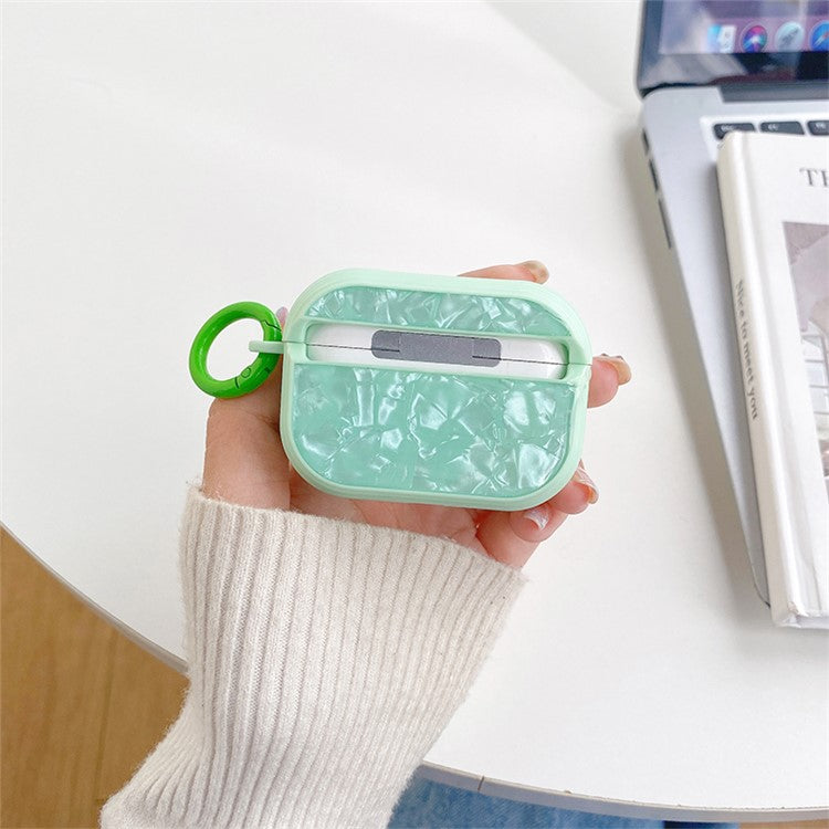 For Apple AirPods Pro TPU Protective Cover Shell Pattern Bluetooth Earphone Anti-scratch Anti-drop Case - Green