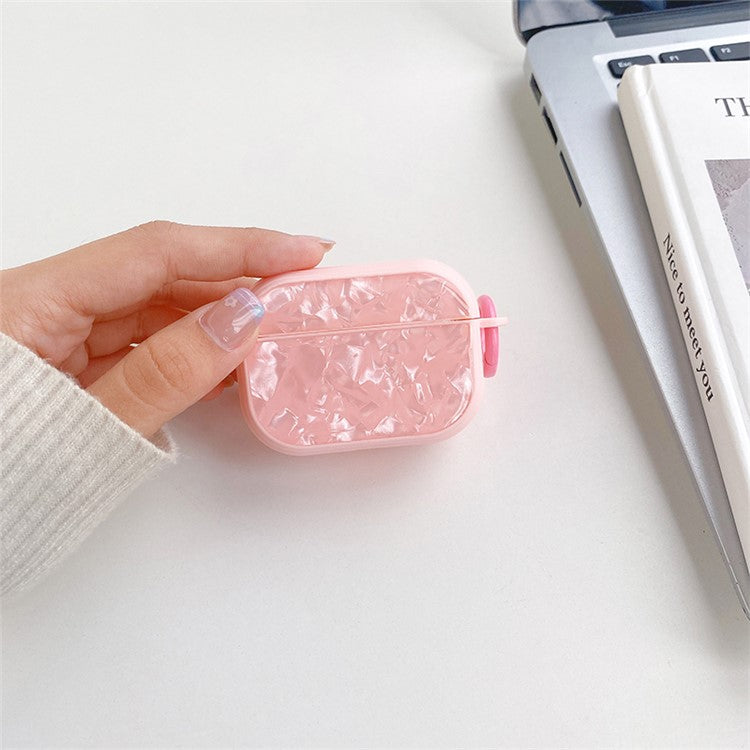 For Apple AirPods 3 Shell Pattern TPU Protective Cover Bluetooth Earphone Anti-dust Anti-drop Case - Pink