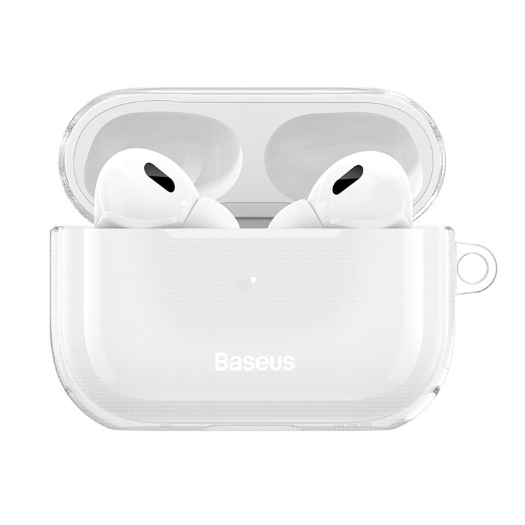 BASEUS Crystal Series Transparent Case for Apple AirPods Pro 2, Anti-yellowing TPU Anti-drop Earphone Protective Cover