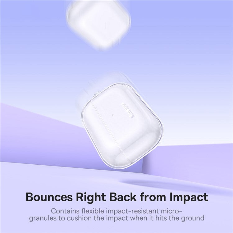 BASEUS Crystal Series Transparent Case for Apple AirPods Pro 2, Anti-yellowing TPU Anti-drop Earphone Protective Cover