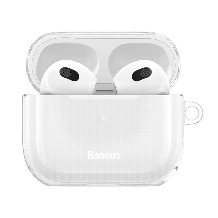 BASEUS Crystal Series TPU Earphone Case for Apple AirPods 3, Transparent Non-yellowing Shockproof Earbud Cover