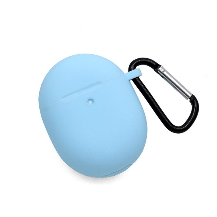 For Google Pixel Buds Pro Silicone Protective Sleeve Bluetooth Earphone Anti-drop Cover with Anti-lost Buckle - Blue