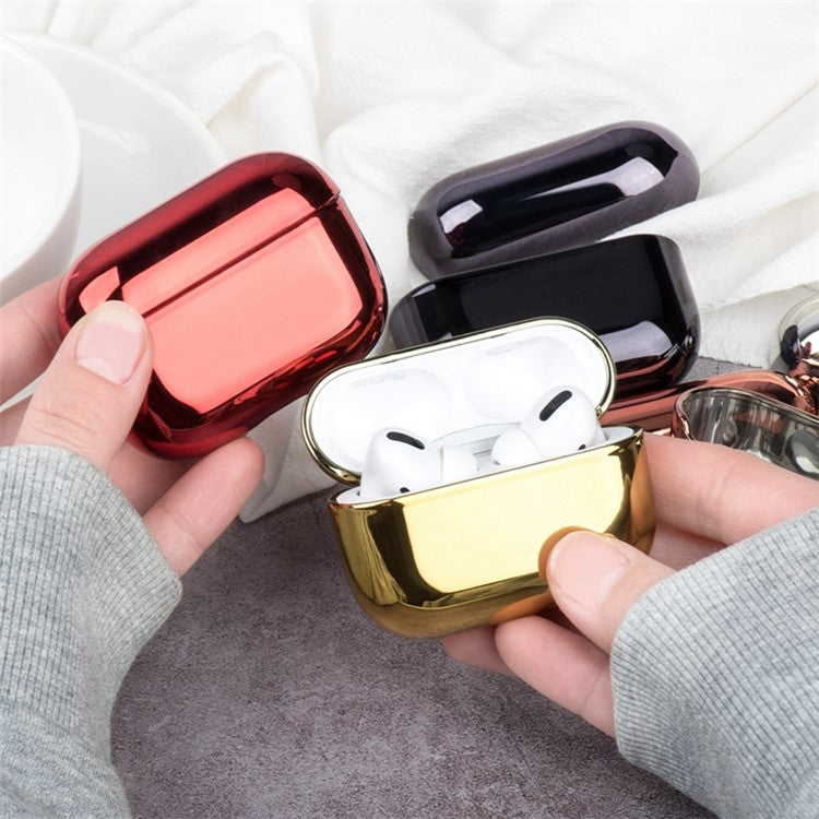 For AirPods Pro (Gen 2) (USB-C) / Pro 2 Bluetooth Earphone Protective Case Electroplated PC Anti-drop Cover - Gold