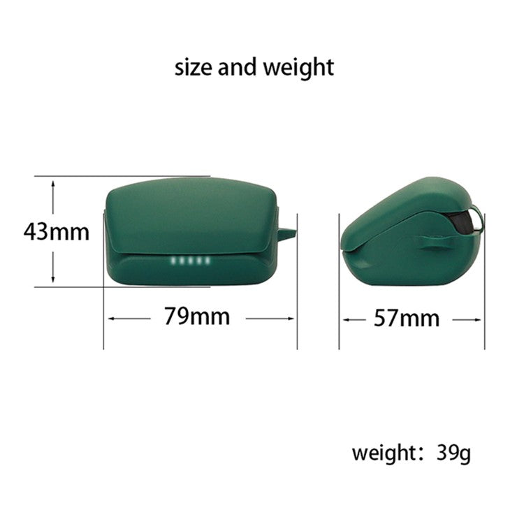 Shockproof Earphone Cover for Audio-Technica ATH-TWX9 Soft Dustproof Silicone Sleeve with Buckle - Dark Green