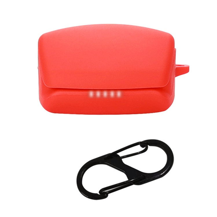 Shockproof Earphone Cover for Audio-Technica ATH-TWX9 Soft Dustproof Silicone Sleeve with Buckle - Red