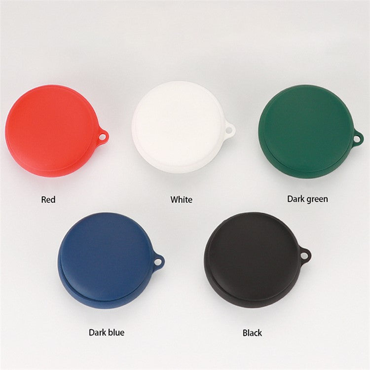 For SoundCore Sleep A10 Bluetooth Earphone Anti-drop Cover Soft Silicone Protective Case with Anti-lost Buckle - White