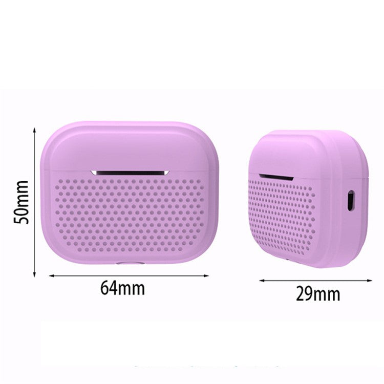 For Apple AirPods Pro 2 Radio Style Bluetooth Earphone Protective Case Anti-scratch Earbud Cover with Lanyard - Violet