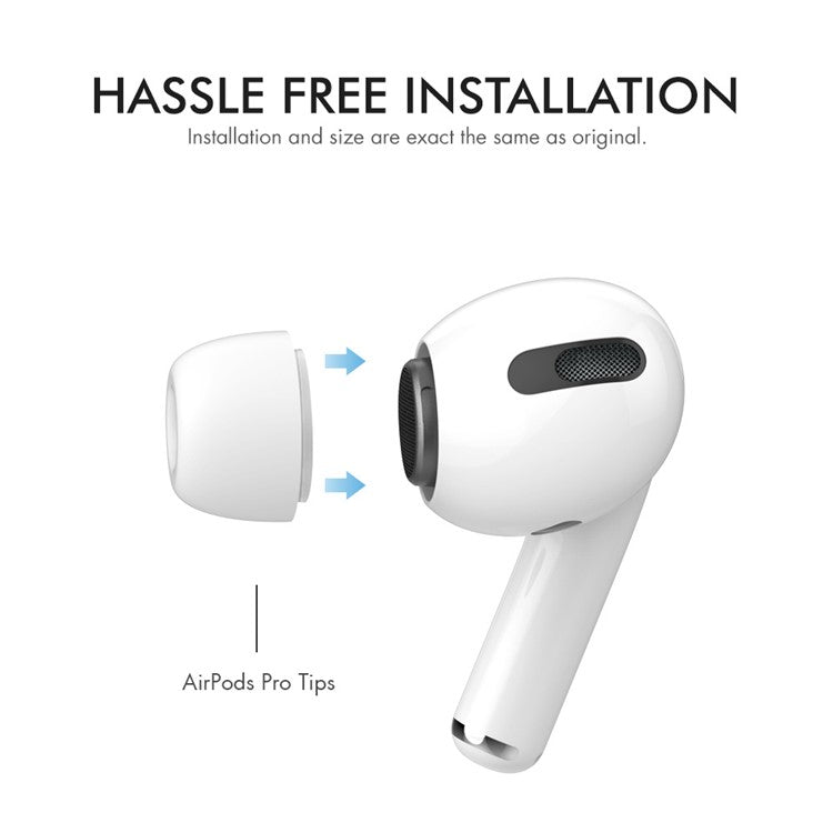 AHASTYLE PT99-PRO-1 3Pairs Earphone Tips for Apple AirPods Pro / AirPods Pro 2 Silicone Bluetooth Headset Ear Caps, Size: S+M+L - White