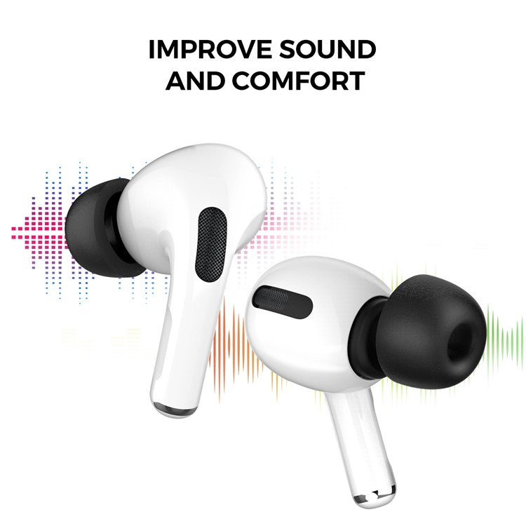 AHASTYLE WG28 1 Pair Earphone Eartip for Apple AirPods Pro / Pro 2 Memory Foam Earbud Cover Cap Replacement, Size: M