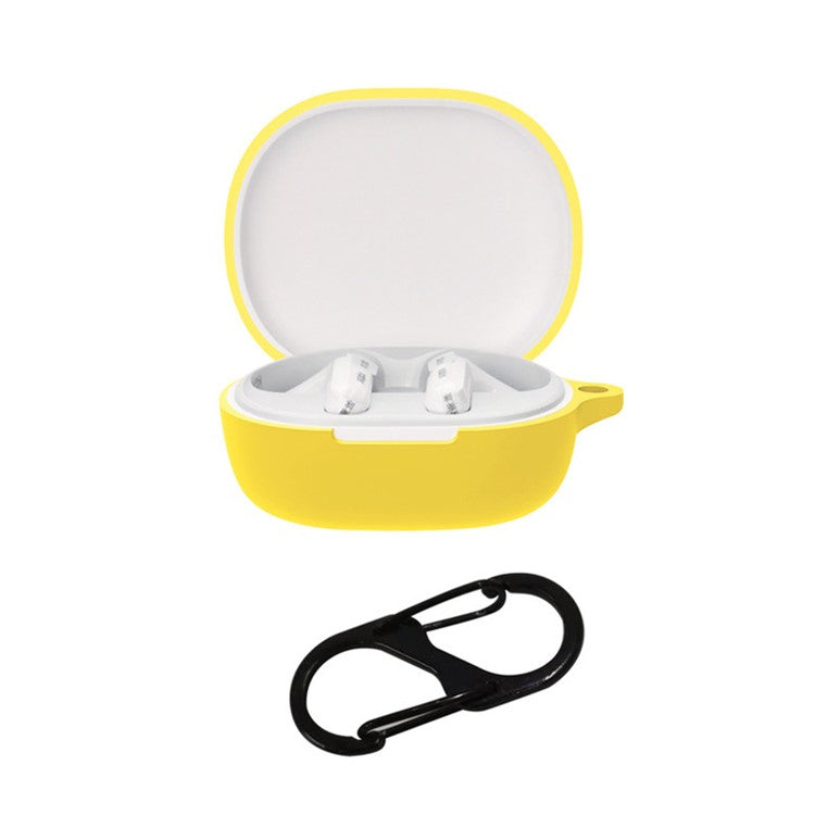 Protective Shell for Xiaomi Redmi Buds 4 Youth Edition, Wireless Bluetooth Earphones Anti-scratch Silicone Cover with Anti-lost Buckle - Yellow