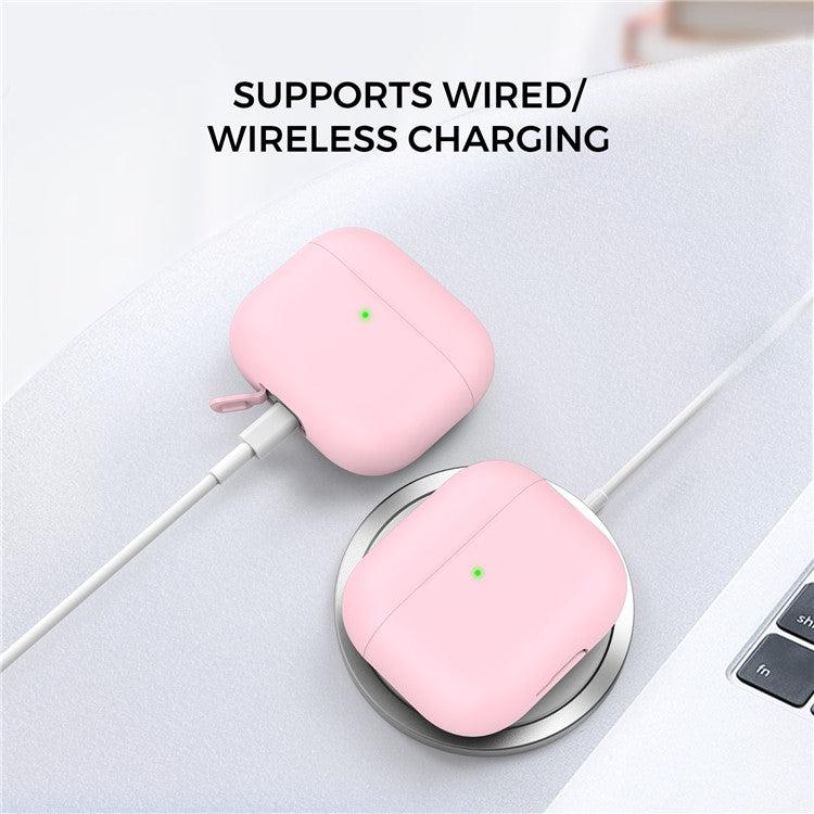 AHASTYLE PT147 For Apple AirPods 3 Splittable Silicone Protective Case Bluetooth Earphone Anti-drop Anti-dust Cover - Pink