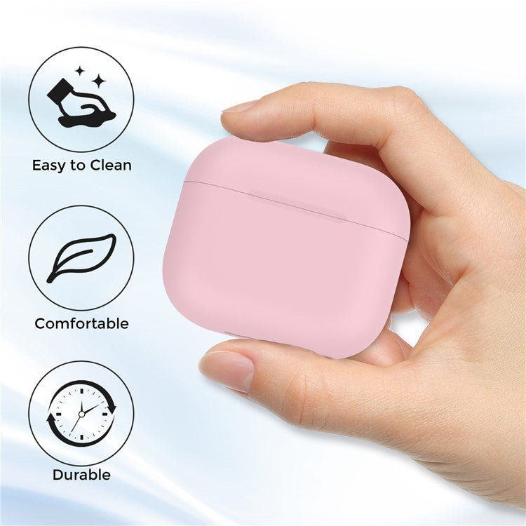 AHASTYLE PT147 For Apple AirPods 3 Splittable Silicone Protective Case Bluetooth Earphone Anti-drop Anti-dust Cover - Pink