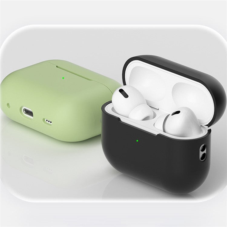 Shockproof Case for AirPods Pro 2 / Pro Silicone Case Bluetooth Headset Cover with Strap - Midnight Green