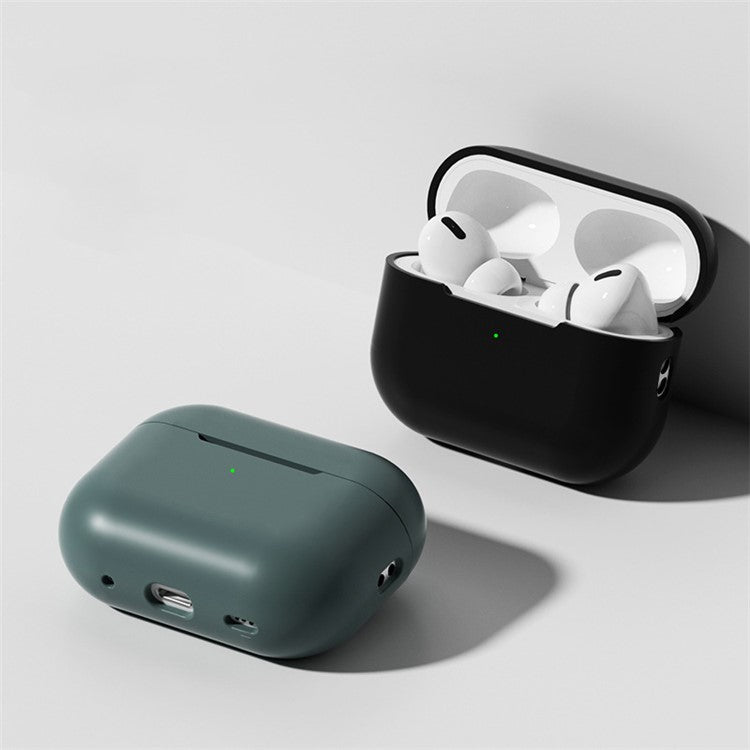 Shockproof Case for AirPods Pro 2 / Pro Silicone Case Bluetooth Headset Cover with Strap - Midnight Green