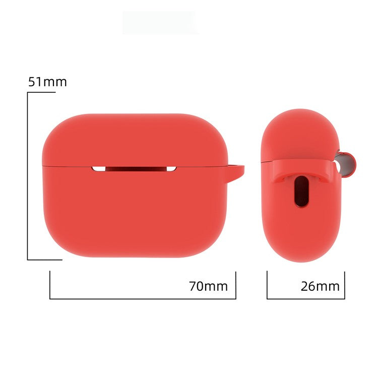 For AirPods Pro 2 Silicone Cover Neck Rope Hanging Buckle Ear Hook 6-in-1 Anti-lost Accessories Kit - Red