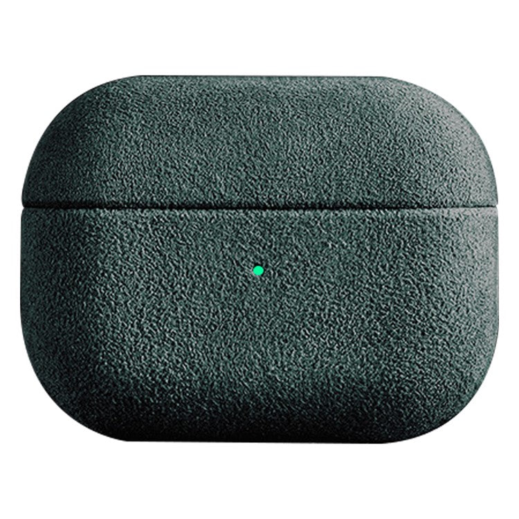 Shockproof Case for Apple AirPods Pro Suede Leather Case Bluetooth Headset Cover - Blackish Green